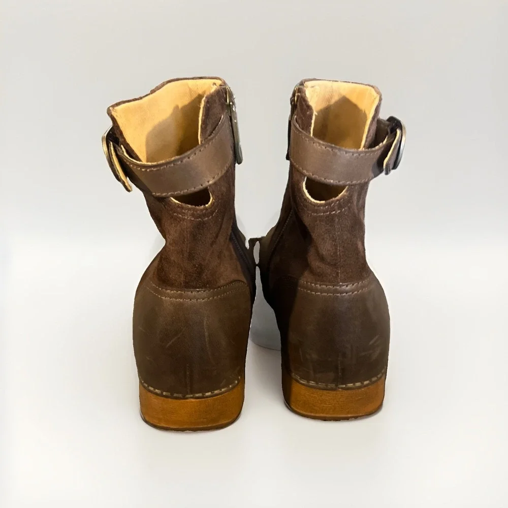 Dansko Women's Monique Chocolate Burnished Calf Boots Size EU-41, U S-8.5 Brown